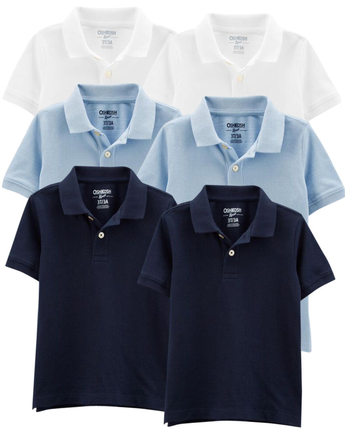 Multi Toddler 6Pack Uniform Pique Polo
