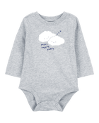 Baby 'Papa's Napping Buddy' Cloud Long-Sleeve Bodysuit, image 1 of 3 slides