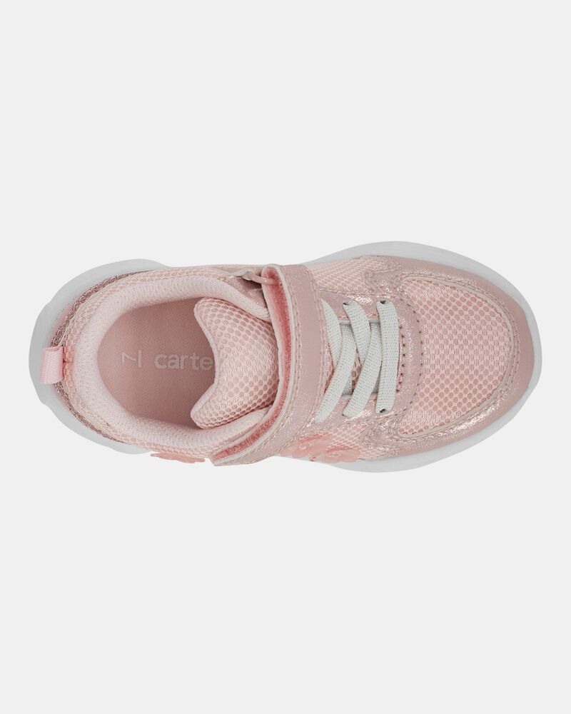 Toddler Glitter Light Up Sneakers - Pink, image 5 of 8 slides