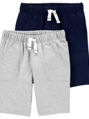 Grey/Navy - Kid 2-Pack French Terry Shorts