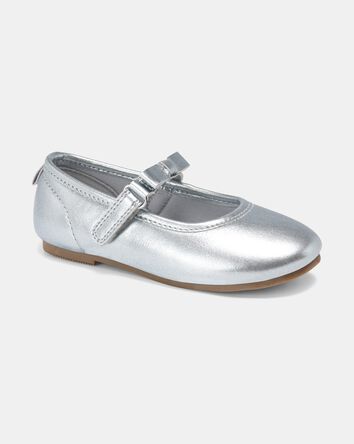 Toddler Girl Dress Shoes - Silver, 