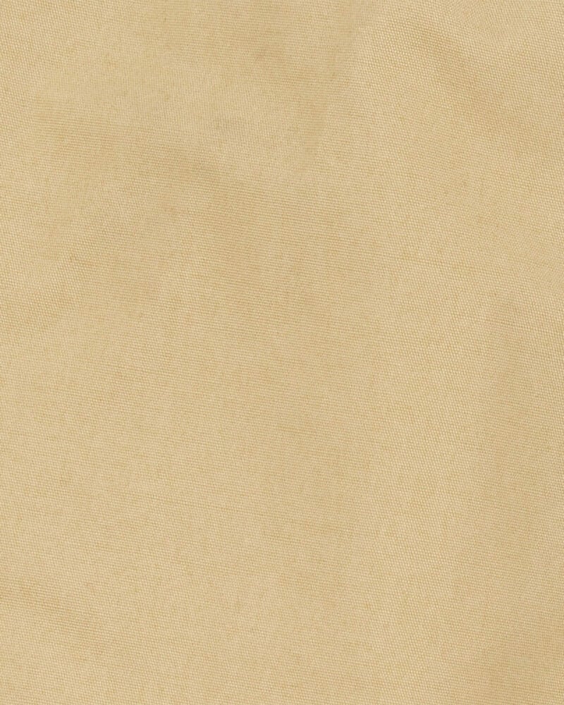 Baby Pull-On Poplin Shorts - Khaki, image 3 of 4 slides