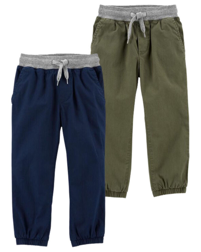 Bundle Toddler 2 Pack Stretch Canvas Joggers carters