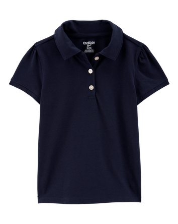 Toddler Pique Uniform Polo Shirt - Navy, 