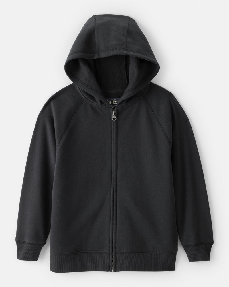Boys Zip-Up Hoodie - Black, image 1 of 3 slides