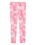 Kid Heart-Print Stretch Leggings - Pink, image 2 of 4 slides