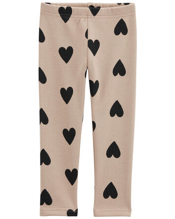 Heart Cozy Fleece Leggings, 