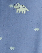 Baby Boy Rhino Print 100% Cotton Long-Sleeve Sleep & Play - Navy Blue, image 4 of 5 slides