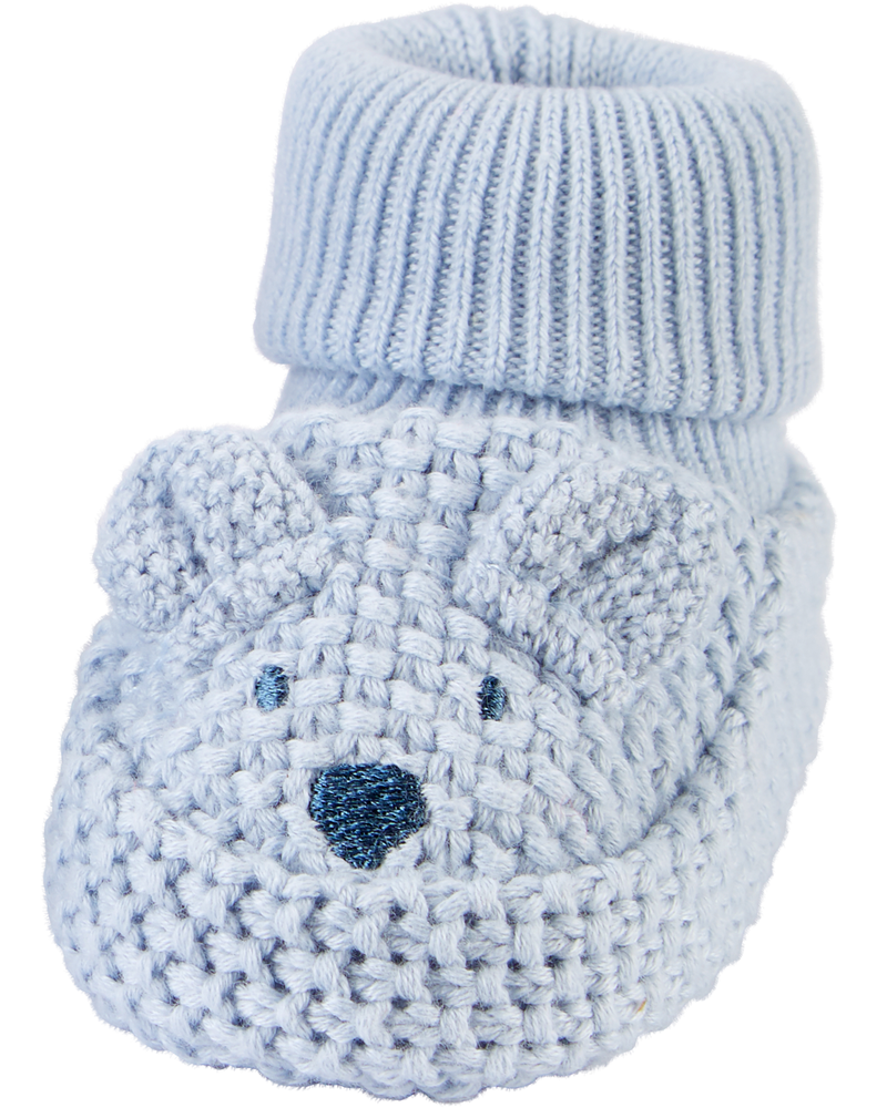 Baby Bear Crochet Booties, image 2 of 3 slides