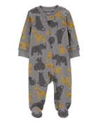 Baby 2-Pack 2-Way Zip Sleep & Play Pajamas, image 4 of 5 slides