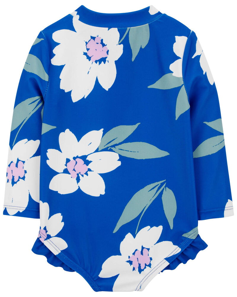 Baby Floral 1-Piece Rashguard, image 2 of 4 slides