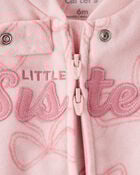 Baby Girl Bow Print Loose Fit Long-Sleeve Sleep & Play - Pink, image 3 of 4 slides