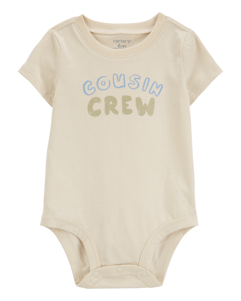 Baby Cousin Crew Short-Sleeve Bodysuit - Ivory, image 1 of 3 slides