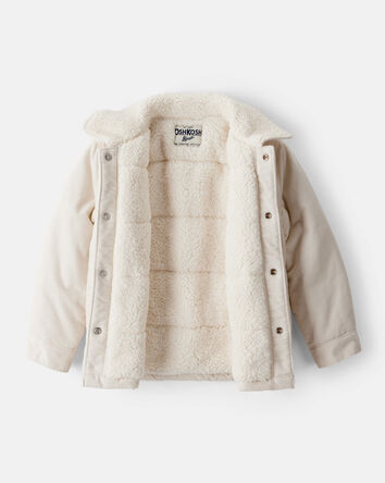 Toddler Girl Corduroy Long-Sleeve Fashion Jacket - White, 