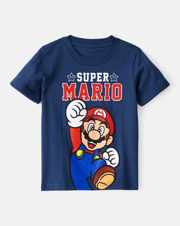 Toddler Super Mario Short-Sleeve Graphic Tee - Blue, 