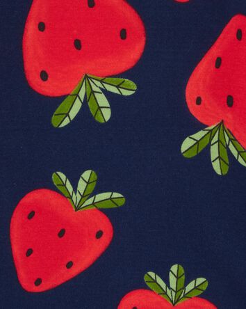 Toddler 4-Piece Strawberry 100% Snug Fit Cotton Pajamas, 