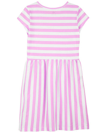 Kid Striped Cotton Dress, 