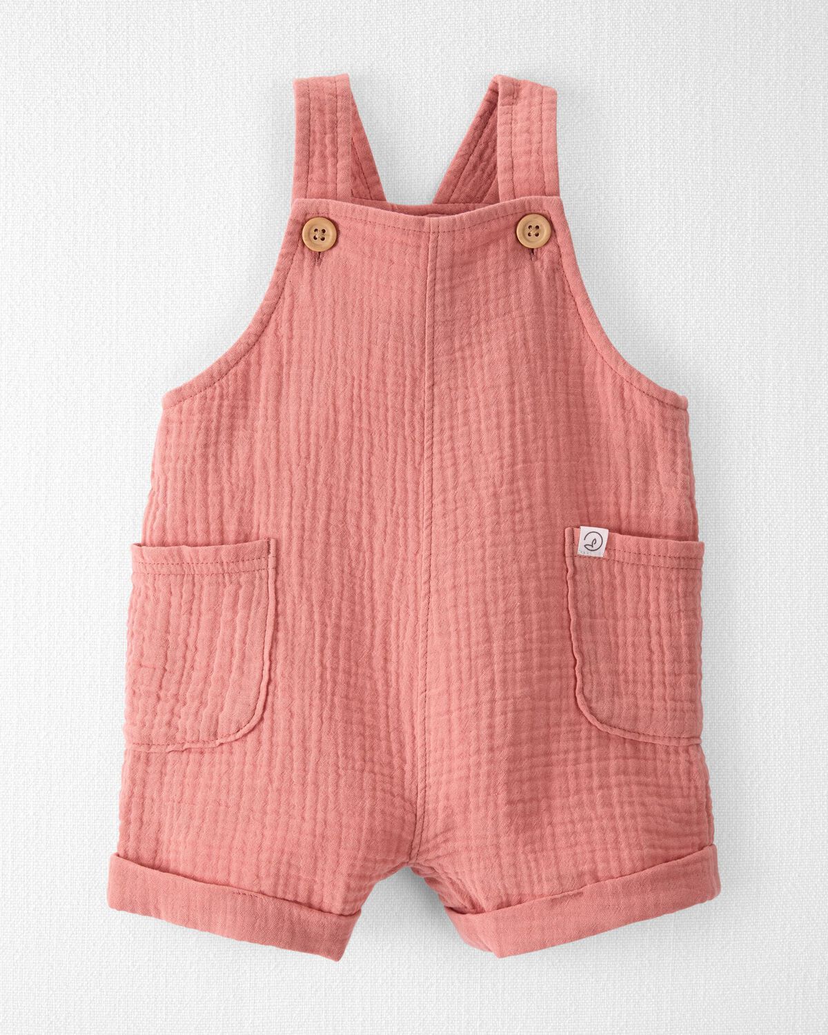 Rose Baby Organic Cotton Gauze Shortall