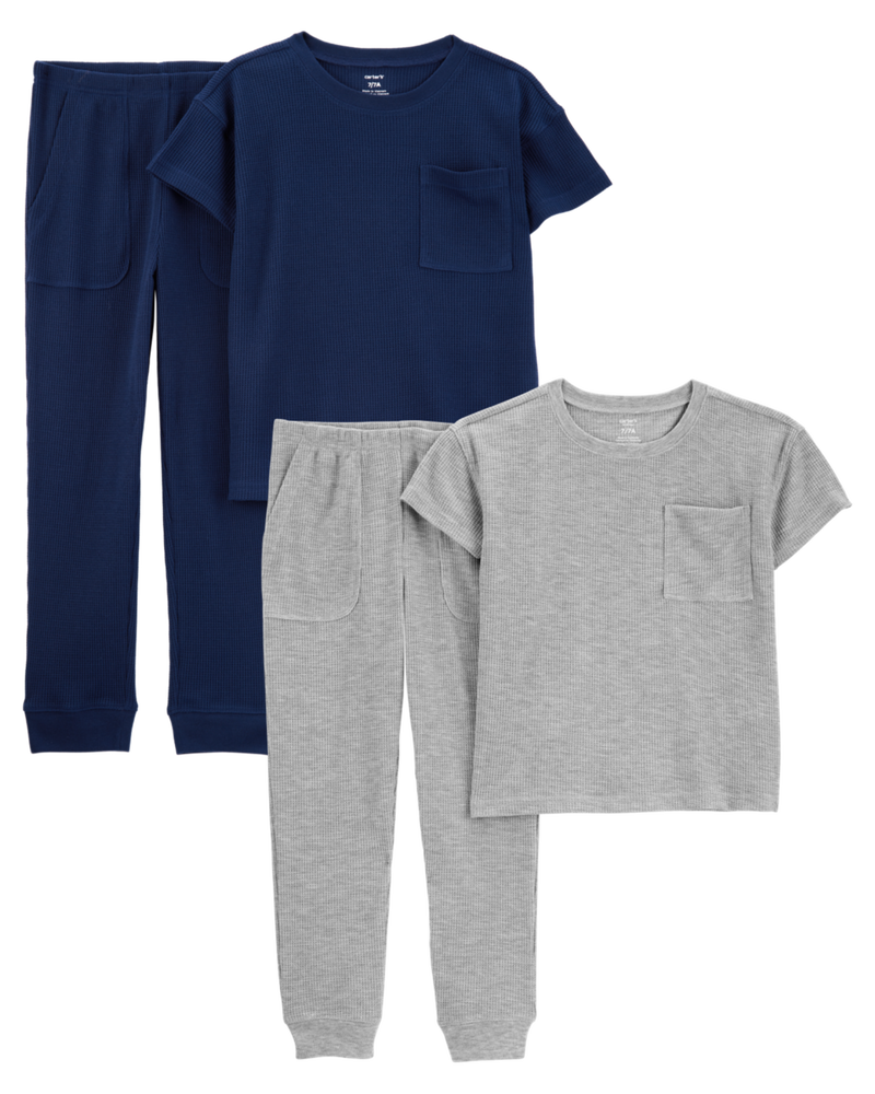 Kid 4-Piece Thermal Pajamas, image 1 of 5 slides