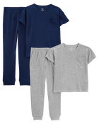 Kid 4-Piece Thermal Pajamas, image 1 of 5 slides