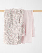 Baby 2-Pack Organic Cotton Muslin Swaddle Blankets, image 1 of 2 slides