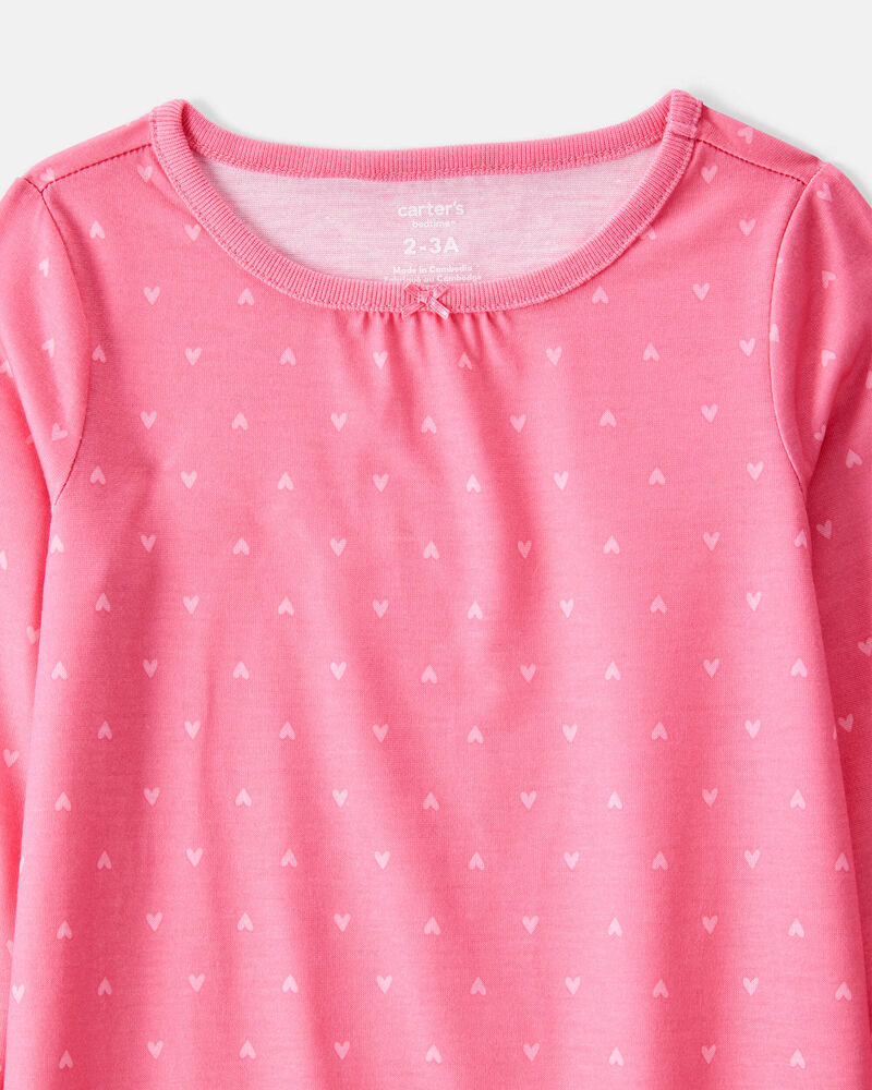 Kid 2-Pack Unicorn Hearts Nightgowns - Pink, image 2 of 5 slides