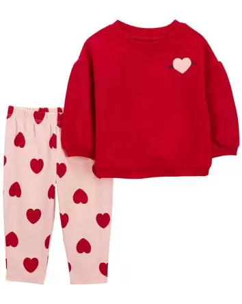 Baby 2-Piece Heart Sweatshirt & Pant Set, 