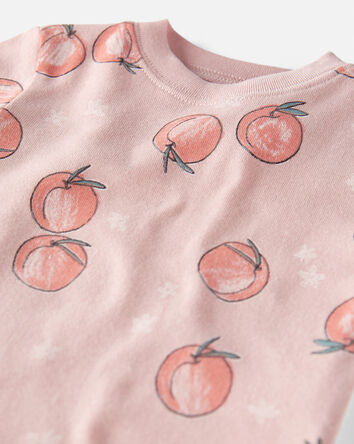 Baby Organic Cotton Pajamas in Peach Print, 