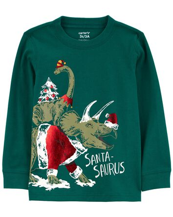 Baby Christmas Dinosaur Graphic Tee, 