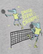 Toddler Tennis Short-Sleeve Graphic Tee - Grey, image 2 of 3 slides