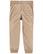 Toddler Elastic Waist Poplin Joggers, image 2 of 2 slides