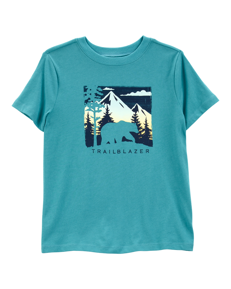 Kid Trailblazer Short-Sleeve Graphic Tee - Teal, image 1 of 3 slides
