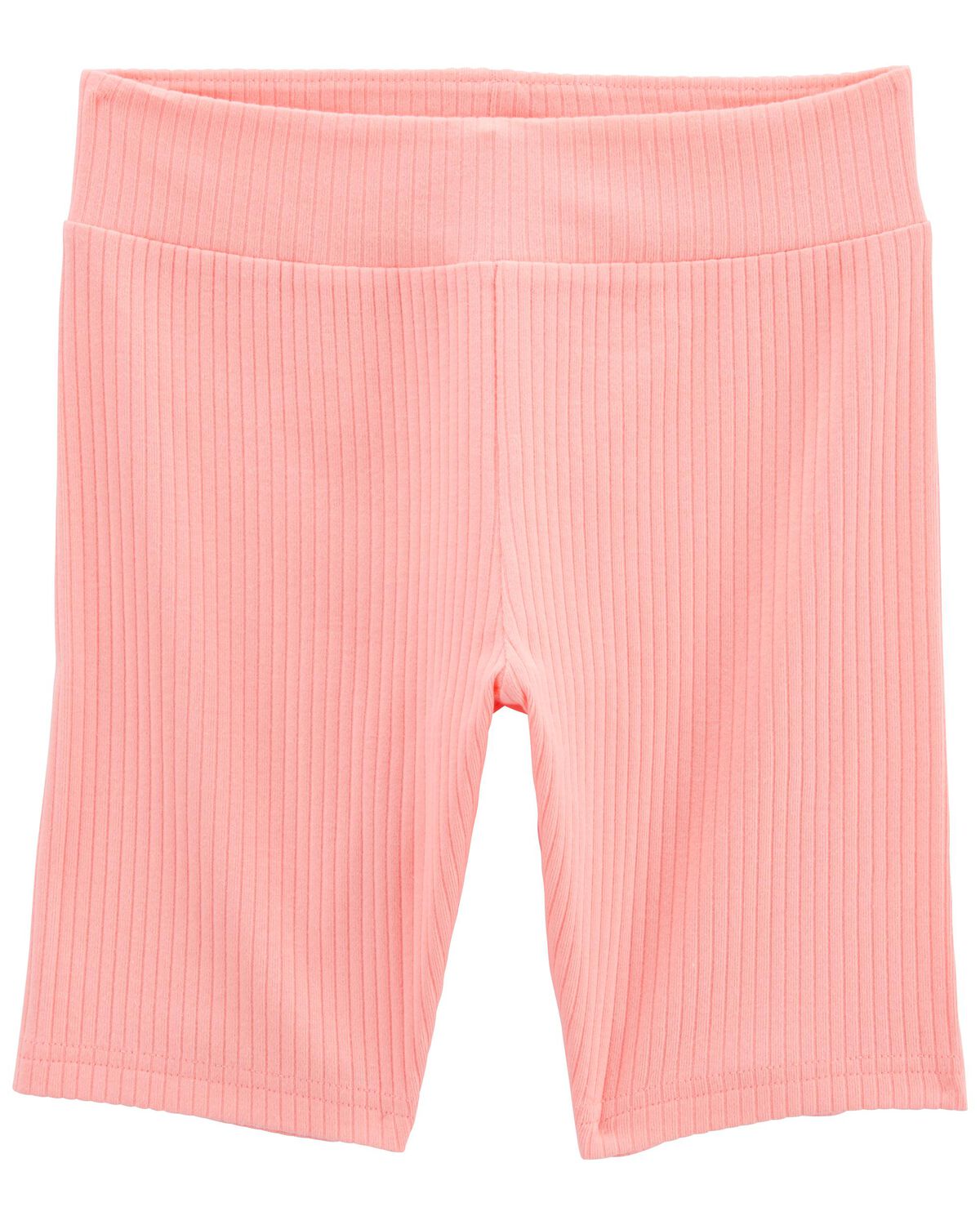 Pink Kid Ribbed HighRise Flyer Bike Shorts