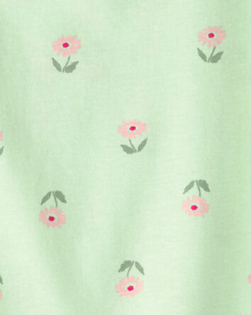 Toddler Girl Floral Top - Green, 