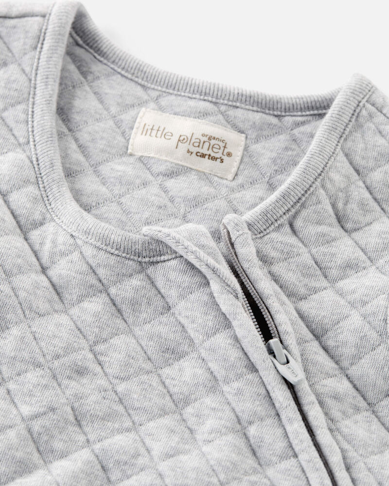 Baby Doubleknit Zip Wearable Blanket Made with Organic Cotton, image 3 of 5 slides