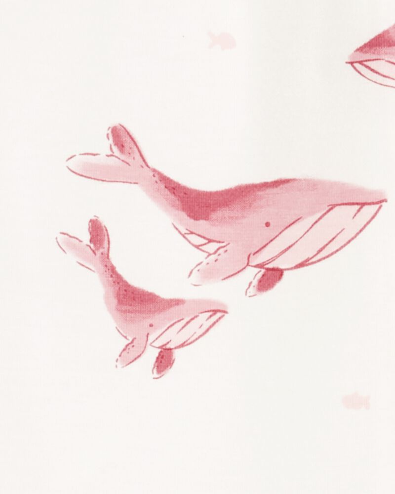 Baby Girl 1-Piece Whale PurelySoft Footie Pajamas, image 3 of 5 slides