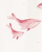 Baby Girl 1-Piece Whale PurelySoft Footie Pajamas, image 3 of 5 slides