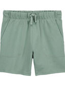 Green - Kid Pull-On Cotton Shorts