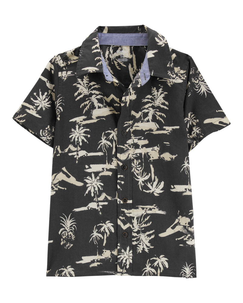 Kid Short-Sleeve Tropical Button-Front Shirt, image 1 of 3 slides