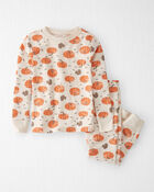 Toddler Organic Cotton Pajamas Set in Harvest Pumpkins, image 1 of 4 slides