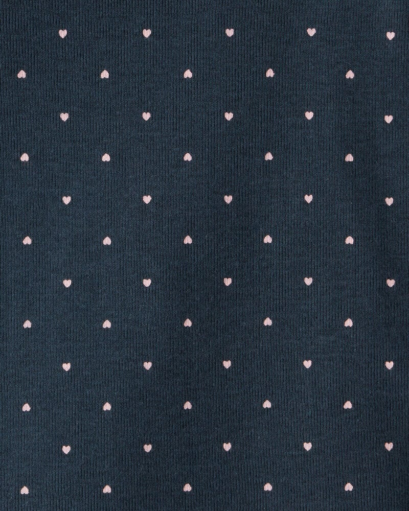 Baby Girl 4-Pack Unicorn, Heart, Star Print Long-Sleeve Multipack Bodysuits - Navy Blue/White, image 4 of 6 slides