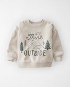 Baby Think Outside Fleece Pullover Made With Organic Cotton, image 1 of 4 slides