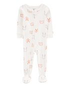 Toddler 1-Piece Animals 100% Snug Fit Cotton Footie Pajamas, image 1 of 4 slides
