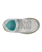Toddler Light Up Metallic Sneakers - Silver/Aqua, image 5 of 8 slides