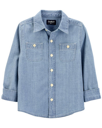 Baby Chambray Button-Front Shirt, 