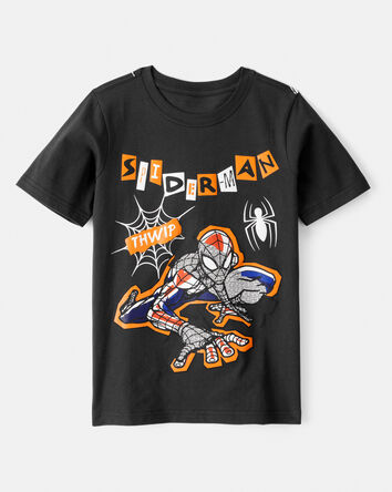 Kid ©Marvel Spider-Man Halloween Short-Sleeve Graphic Tee - Black, 