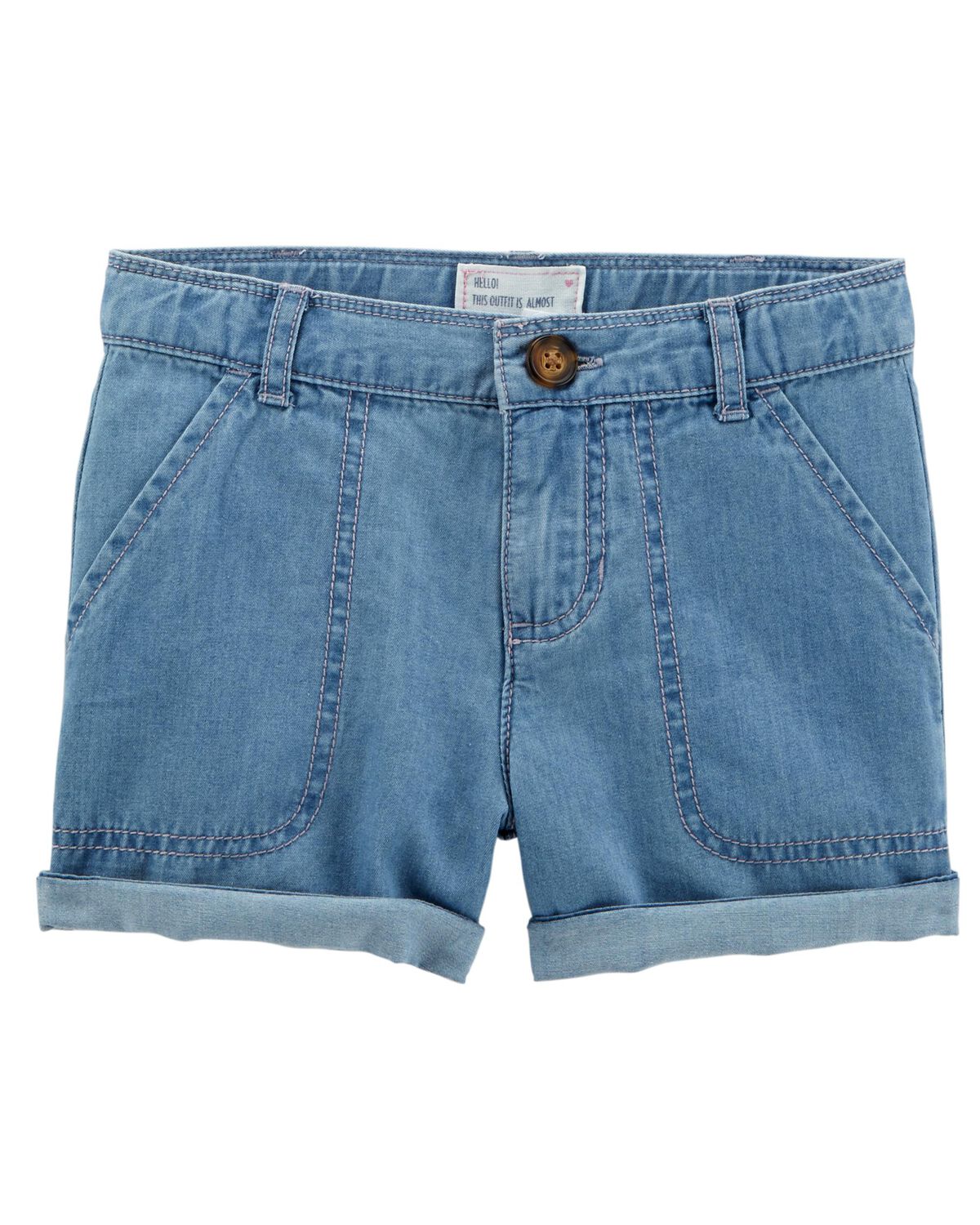 Blue Denim RollCuff Shorts