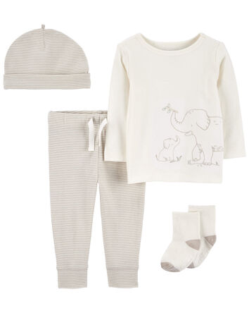 Baby 4-Piece Elephant Outfit Set, 