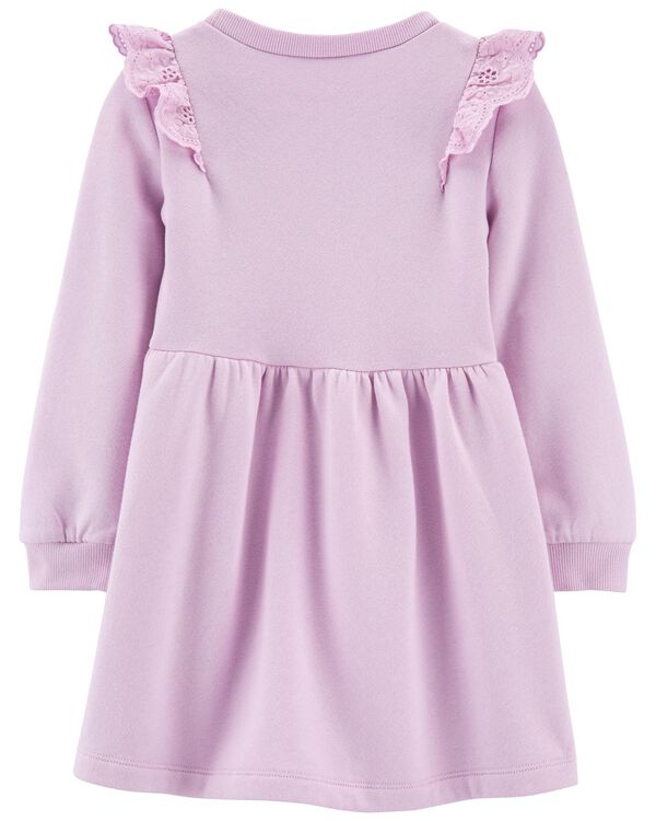 Purple Toddler LongSleeve Fleece Dress