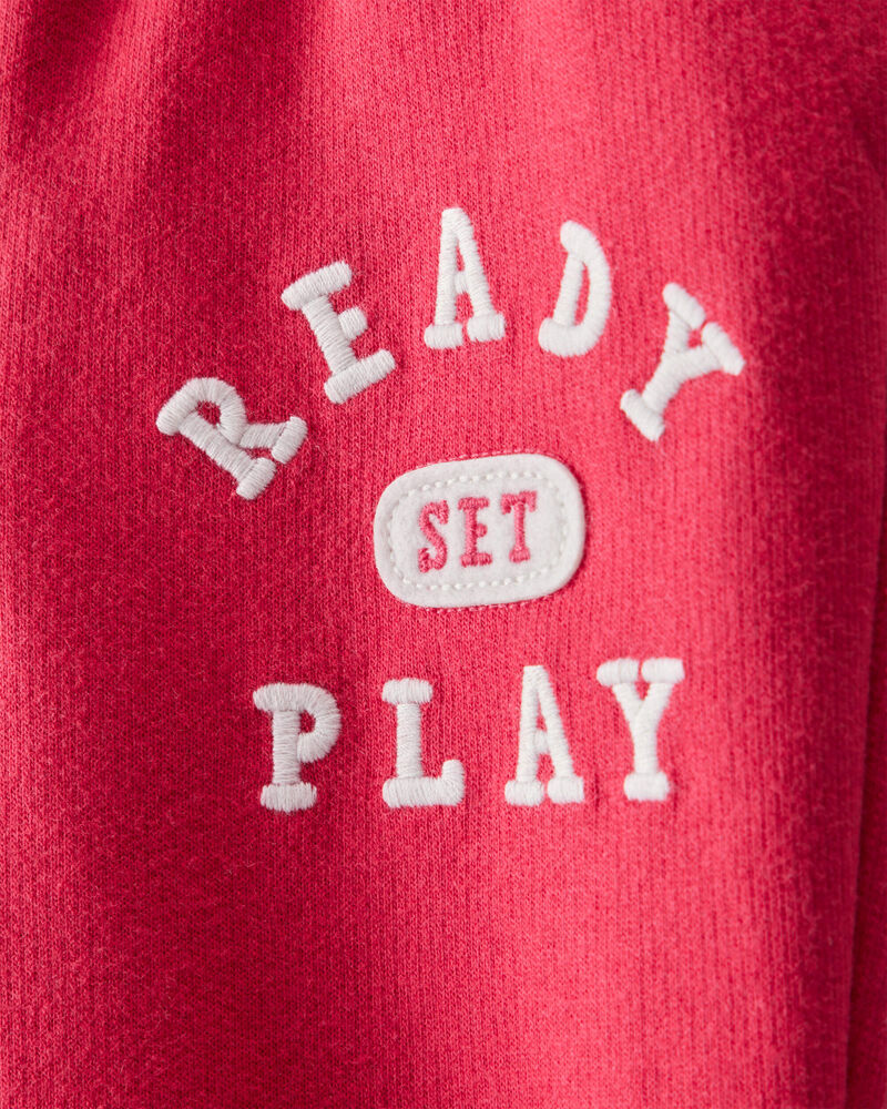 Baby Boy Ready Set Play French Terry Jogger - Red, image 3 of 5 slides